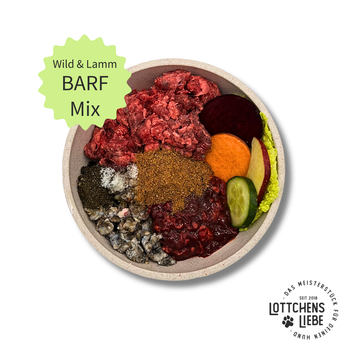 Lottchens Liebe BARF Probierpaket - Allergiker-Liebling, 7.5kg – Bild 4