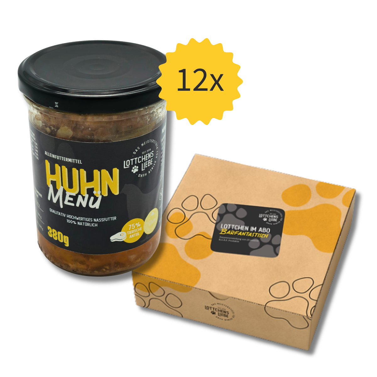 Lottchens Liebe Lottchens Glück im Glas - 12x Huhn