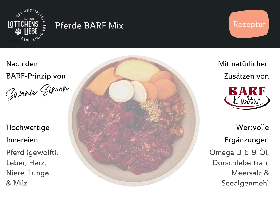 Lottchens Liebe Pferde BARF Mix - gewolft, 250g – Bild 4
