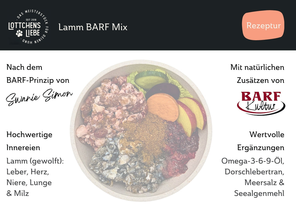 Lottchens Liebe Lamm BARF Mix - gewolft, 500g – Bild 4