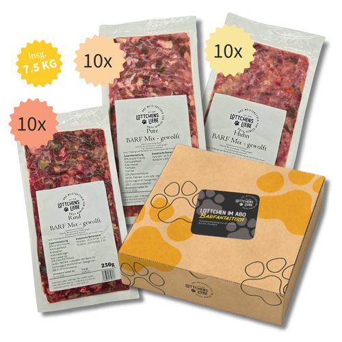 Lottchens Liebe BARF Probierpaket - Der Klassiker, 7.5kg