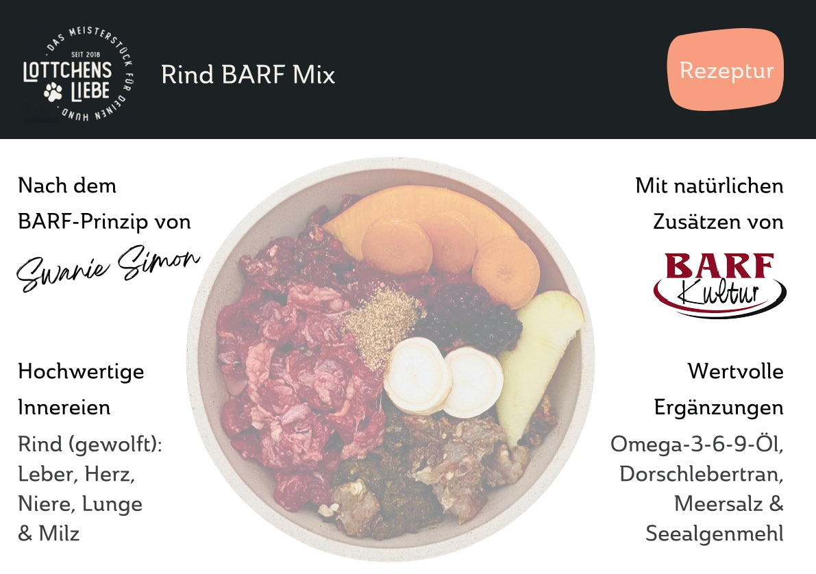Lottchens Liebe Rind BARF Mix - gewolft, 250g – Bild 4