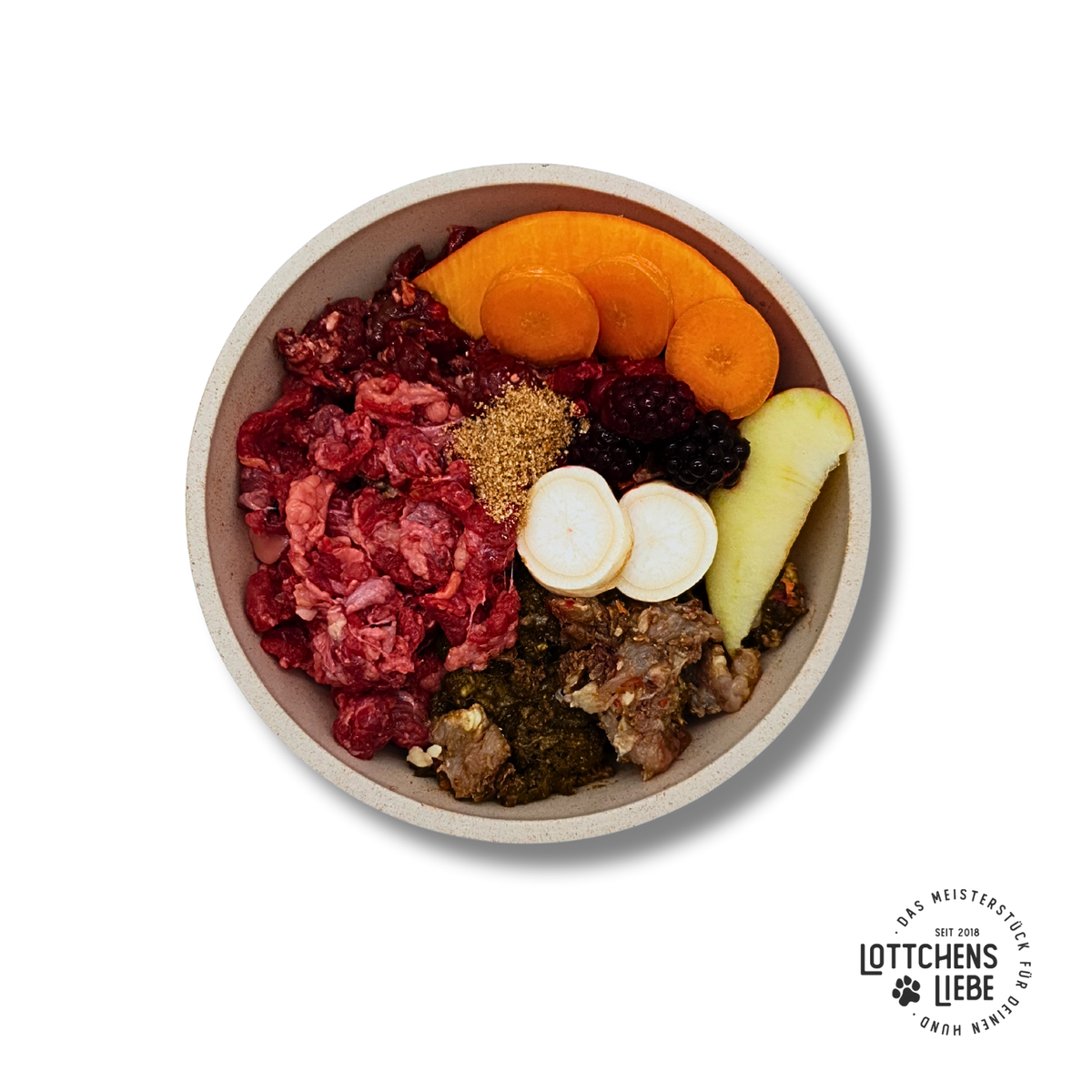 Lottchens Liebe Rind BARF Mix - gewolft, 500g