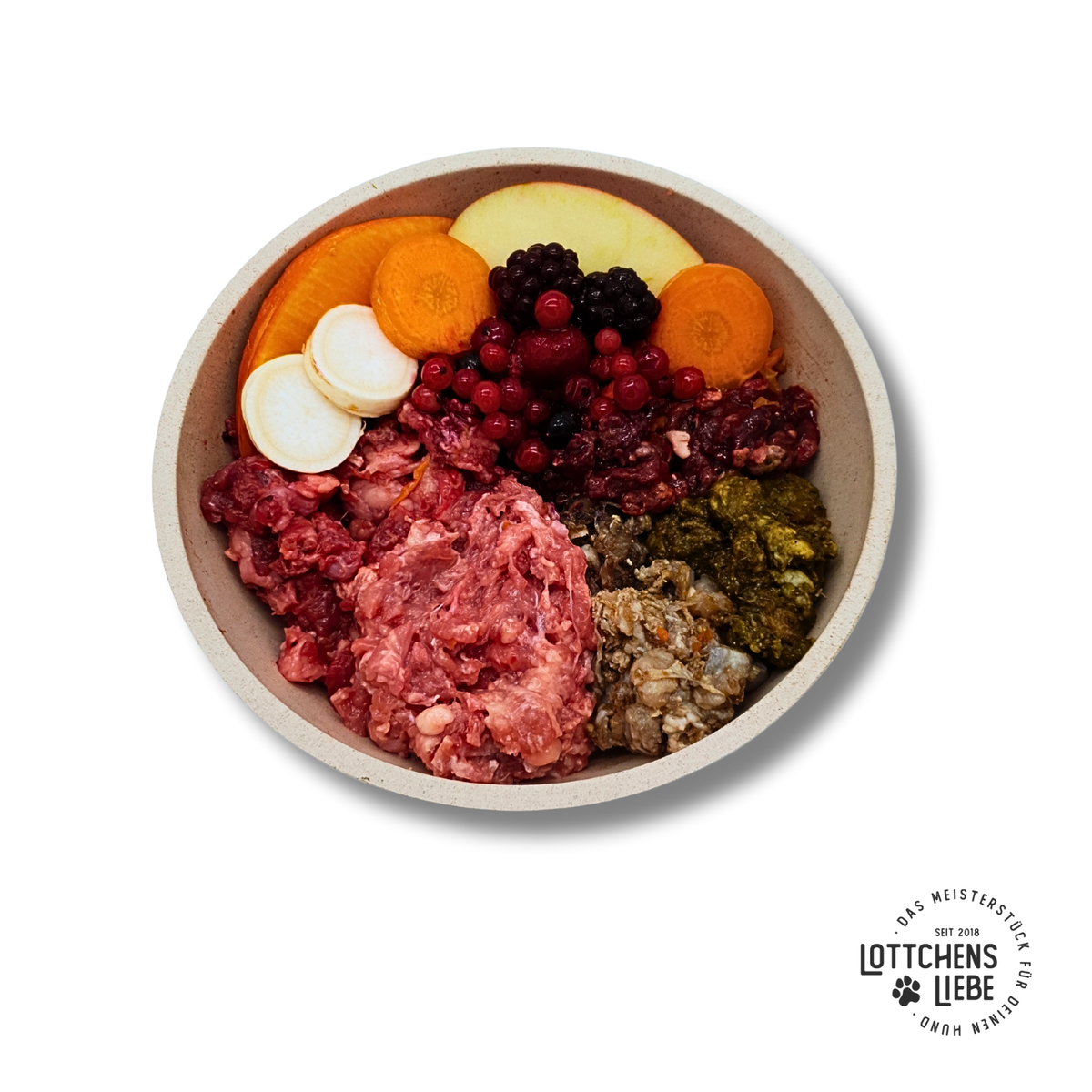 Lottchens Liebe Pute & Rind BARF Mix - gewolft, 500g