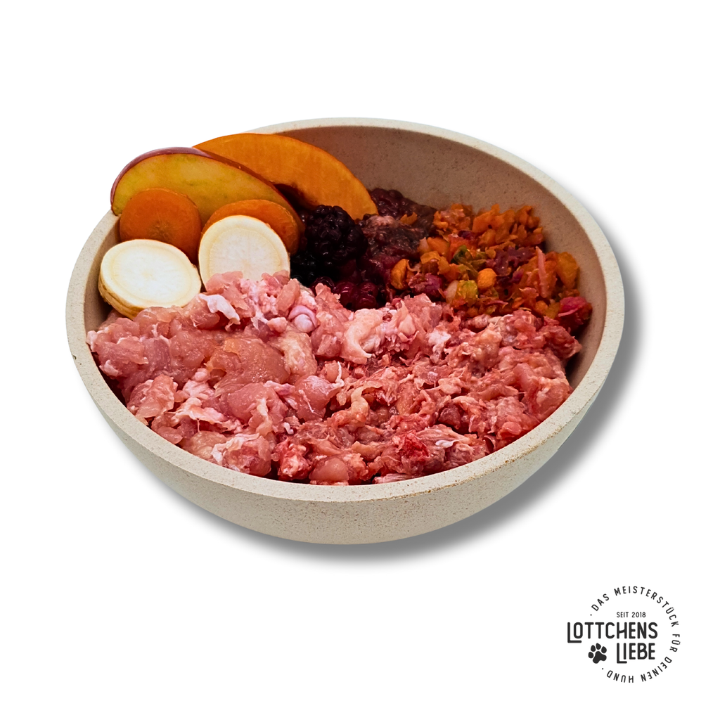 Lottchens Liebe Pute BARF Mix - gewolft, 250g