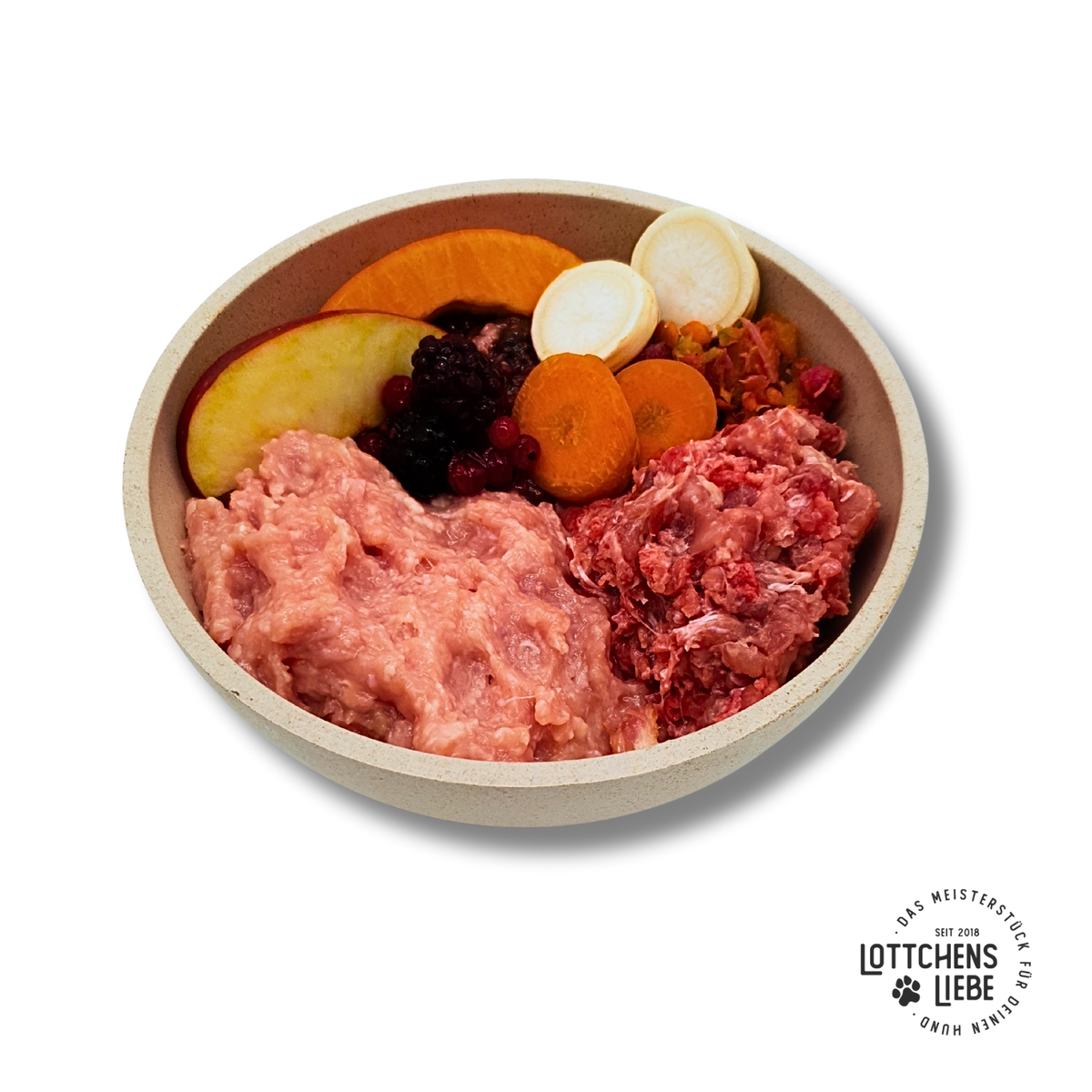 Lottchens Liebe Huhn BARF Mix - gewolft, 250g